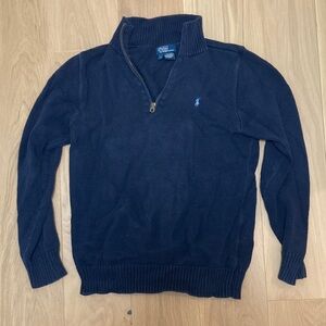 Polo by Ralph Lauren Boys's Navy Quarter Zip Sweater